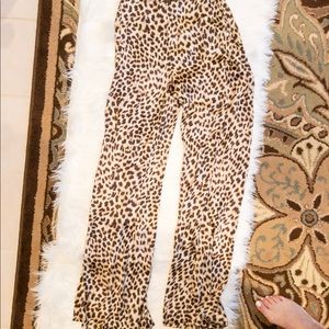 Zara Palazzo Trousers Animal Print LEOPARD XS